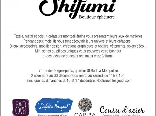 Shifumi Boutique Éphémère, du 2/11 au 30/12 quartier Saint Roch, 7 rue des Gagne-petits 